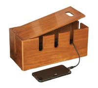 Cable Management Box - Cable Box Organizer with USB Ports, Cable Bun Box for TV Cables and Power Cords | Warehouse Desk Extension Cord Holder