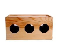 Cable Management Box, Cable Management Box Cord Organizer Pine Wood Multiple Sizes Two Colors(Burnt wood color,25 * 15 * 15cm)