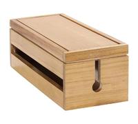 Cable Management Box Cable Management Box Wooden Cord Organizer for Extension Power Stripe Surge Protector Wire(Wood Color)