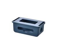 Cable Management Box Cable Storage Box Self Adhesive Power Line Charger Socket Drawer Under Desk Hidden Wire Organizer(Blue)