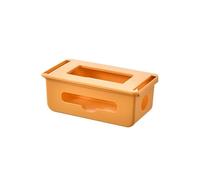 Cable Management Box Cable Storage Box Self Adhesive Power Line Charger Socket Drawer Under Desk Hidden Wire Organizer(Orange)