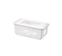 Cable Management Box Cable Storage Box Self Adhesive Power Line Charger Socket Drawer Under Desk Hidden Wire Organizer(White)