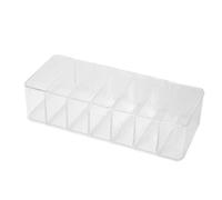 Cable Management Box Clear Cellphone Cord Storage Organizers with 8 Compartments Electronics Accessories Case Dustproof Wire Management