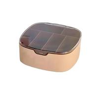 Cable Management Box Data cable storage box dust-proof compartment Multifunctional sundries plastic desktop School supplies sorting(Bruin)