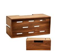 Cable Management Box - Storage Wooden Electric Cable | Desk | Apartment Office Student Room Hotel Farmhouse School Living Room Bedroom Study Cable Order