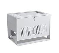 Cable Management Box Wifi Router Storage Box Desktop Socket Wire Organizer TV Set Top Rack Power Strip Hidden Finishing(Gris)