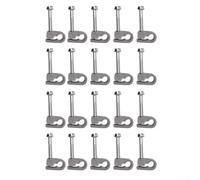 Cable Management Clip Kit 20 Piece Set with Mounting Ties and Screws for Systems Space Saving Wire Organizer Gray Special Plastic Clips