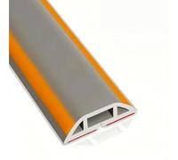 Cable Management Floor Covers, Self-Adhesive Cord Hider, Durable Gray & Yellow Cable Cover for Home & Office, 50x14mm (1.97x0.55in) - Tidy Up Your Space