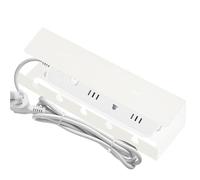 Cable management for under the desk, robust cable holder, adhesive holder, cable guide without screws, for TV, desk, bedside table