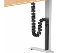 Cable Management Magnetic Channel, Cable Guide Desk, 132 cm Cable Duct, Flexible, Cable Organiser for Under the Desk, for Height-Adjustable and Fixed Desks (Black)