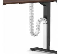 Cable Management Magnetic Channel, Cable Guide Desk, 132 cm Cable Duct, Flexible, Cable Organiser for Under the Desk, for Height-Adjustable and Fixed Desks (White)