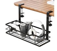 Cable Management Rack, Under Desk Cables Management, Cord Organizer, Space-Saving Extended Wire Storage Basket, for Desktop, Room, Computer, Tablets, Earphones, Workplace