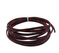 Cable Management Sleeve, 2m Cable Management Sleeve Insulated Braid High Density Wire Wrap Sheath Multicolor 2-40mm(Black Red Cross,40mm)