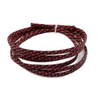 Cable Management Sleeve, Nylon Expandable Braided Cable Sleeve Multicolor 2-40mm 2-10 Meters(Black Red,20MM-2 METERS)