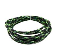 Cable Management Sleeve, Nylon Expandable Braided Cable Sleeve Multicolor 2-40mm 2-10 Meters(Black UV GN YL Cross,30MM-2 METERS)