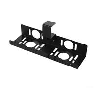Cable Management Tray with No Punch Installation, Strong Carbon Steel for Under Desk Organization (Black)