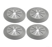 Cable Management Wire Hole Cover 4PCS, 55X55x5mm PVC Desk Grommet Covers For Computer Desk Office Home, Desk Cable Tidy Covers For Holes Within 40Mm(Grey)