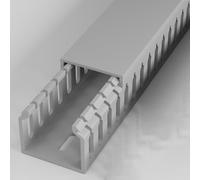 Cable Management Wire Raceway, PVC Open Slot for Cord Organization, 1m Long Fireproof Wire Duct with Cover, Prevents Trip Hazards, Dimensions 50x25mm
