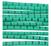 Cable Marker Label 1000Pcs Printed Heat Shrink Tubing Cable Marker Number 0-9, PVC Marked Wires Ratio 2:1(Green,3mm)