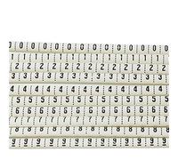 Cable Marker Label 1000Pcs Printed Heat Shrink Tubing Cable Marker Number 0-9, PVC Marked Wires Ratio 2:1(White,1mm)