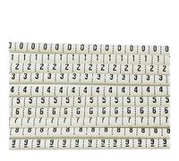 Cable Marker Label 1000Pcs PVC Plastic Heat Shrink Tubing Ratio 2:1, Cable Marker Label Wire(White,7mm)