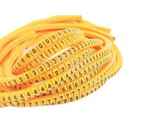 Cable Marker Label EC-0 5000pcs Wire Marker Number 0 to 9 Management Colored Insulation PVC Organizer Sleeves for Marking The Color-Coded Cables(EC-0-5000pcs-yellow)
