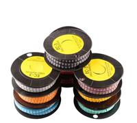 Cable Marker Label Wire Number 0 to 9 Size 1.5 sqmm Mix Colored PVC Cable Markers Insulation Marker EC-0 1000pcs for Marking The Color-Coded Cables(EC-0-1000PCS-mix)