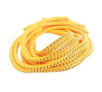Cable Marker Label Wire Number 0 to 9 Size 1.5 sqmm Mix Colored PVC Cable Markers Insulation Marker EC-0 1000pcs for Marking The Color-Coded Cables(EC-0-1000PCS-yellow)