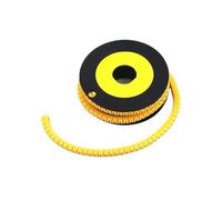 Cable Markers 1000PCS EC-0/1 Cable Wire Markers Colored Numbers Letters(E-0-1,E (1000PCS) Yellow)