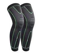 Cable Markers 1Pair Sport Full Leg Compression Sleeves Knee Braces Support Protector for Weightlifting Arthritis Joint(Style A-Green-2Pcs)