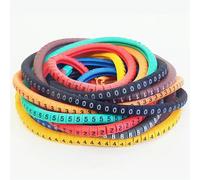 Cable Markers Cable Marker Wire Label EC-0 EC-1 1000pcs Mark Number 0 to 9 Cable Management Colored Wire Insulation PVC Wire Organizer Sleeves(EC-1-1000PCS-mix)