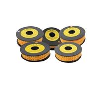 Cable Markers Number Tube Square Cable Marker Colorful Mark 0 to 9(Number 6,EC-2-4mm)