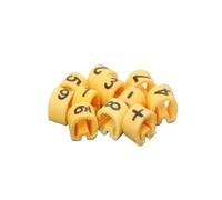 Cable Marking 10 Trellis 0.5 .75 1. 2. 4. 6. 16 25 35mm2 PVC Yellow Cable Markers Plum Tubing 0-9 Different Number Kits for Marking Wires(0.5mm2 1000PCS)