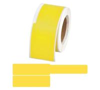 Cable Marking 100Pcs 25 * 38+40mm Self-Adhesive Cable Labels Waterproof Wire Marking Cable Tags Laser Printer Sticker Wiring Label Organizer(Yellow)