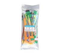 Cable Marking 100Pcs Colorful Nylon Cable Ties Plastic Label Strapping Tape Easy Mark Tag Labels Self-Locking Zip Ties Mesh Wire Marker Tools(Multicolor)