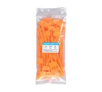 Cable Marking 100Pcs Colorful Nylon Cable Ties Plastic Label Strapping Tape Easy Mark Tag Labels Self-Locking Zip Ties Mesh Wire Marker Tools(Orange)