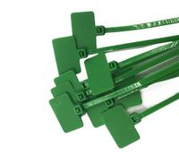 Cable Marking 100pcs Easy Mark 4 * 150mm Nylon Cable Ties Tag Labels Plastic Loop Ties Markers Cable Tag Self-Locking Zip Ties for use in Offices and Other Places(100PCS Green)