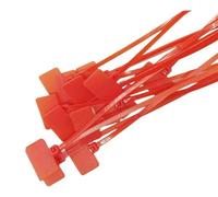 Cable Marking 100pcs Easy Mark 4 * 150mm Nylon Cable Ties Tag Labels Plastic Loop Ties Markers Cable Tag Self-Locking Zip Ties for use in Offices and Other Places(100PCS Red)