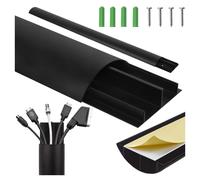 Cable Masking Strip Cable Ducts Cable Cover 75cm Black Aluminium