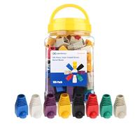 Cable Matters 100-Pack Cat6 / Cat5e RJ45 Strain Relief Boots, RJ45 Boot, Cat 6 Ethernet Boots, Multicolored, Fits 6.5mm (0.25in) Ethernet Cables