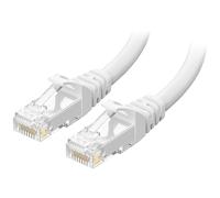 Cable Matters 10Gbps Snagless Cat 6 Ethernet Cable, 9m, White | 24 AWG Bare Copper, Gold-Plated RJ45 Contacts, 550MHz, PoE++, Cat6 LAN Cable for Routers, Switches and PCs