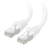 cable Matters 10Gbps Snagless Short Shield Cat6A Ethernet (SSTP or SFTP Shielded, White Network Cable)