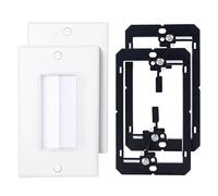 Cable Matters 2-Pack 1-Gang Wall Cable Pass Through, Brush Wall Plate with Bracket (Cable Pass Through Wall Plate)