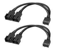 Cable Matters 2-Pack 2 Way 4-Pin PWM Fan Splitter Cable - 10cm, PC Fan Splitter 1 to 2 Converter, PC PWM Extension Cable