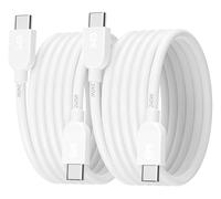 Cable Matters 2-Pack 240W USB C Charging Cable, 0.9m, White | 240W Charging, 480Mbps Data, No Video, USB C Charger Cable, for MacBook Pro, iPad Pro, Dell XPS, Surface Pro