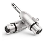 Cable Matters 2-Pack 6.35mm 1/4 Inch TRS to XLR Adapter, Male to Female