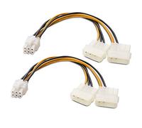 Cable Matters 2-Pack 6 Pin PCIe to Molex Power Cable / 2 Molex to 6 Pin PCIe - 15cm