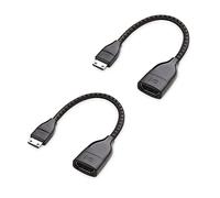 Cable Matters 2-Pack 8K / 4K 120Hz Mini HDMI to HDMI Adapter (HDMI to Mini HDMI Adapter) in Black, 12 cm with HDR Support for Raspberry Pi Zero and More