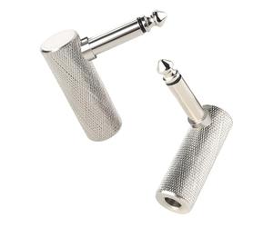 Cable Matters 2-Pack Jack Right Angle Adapter - 6.35mm Jack TS Right Angle Guitar Adapter, for Electric Guitars, Bass AMP, Mixers & Equalizers