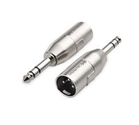 Cable Matters 2-Pack Jack to XLR Adapter 1/4 Inch 6.35mm TRS to XLR Adapter - Male to Male